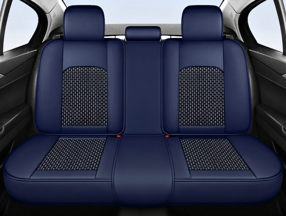 The 2025 new lumbar Napa leather ice silk car seat cushion is suitable for all seasons