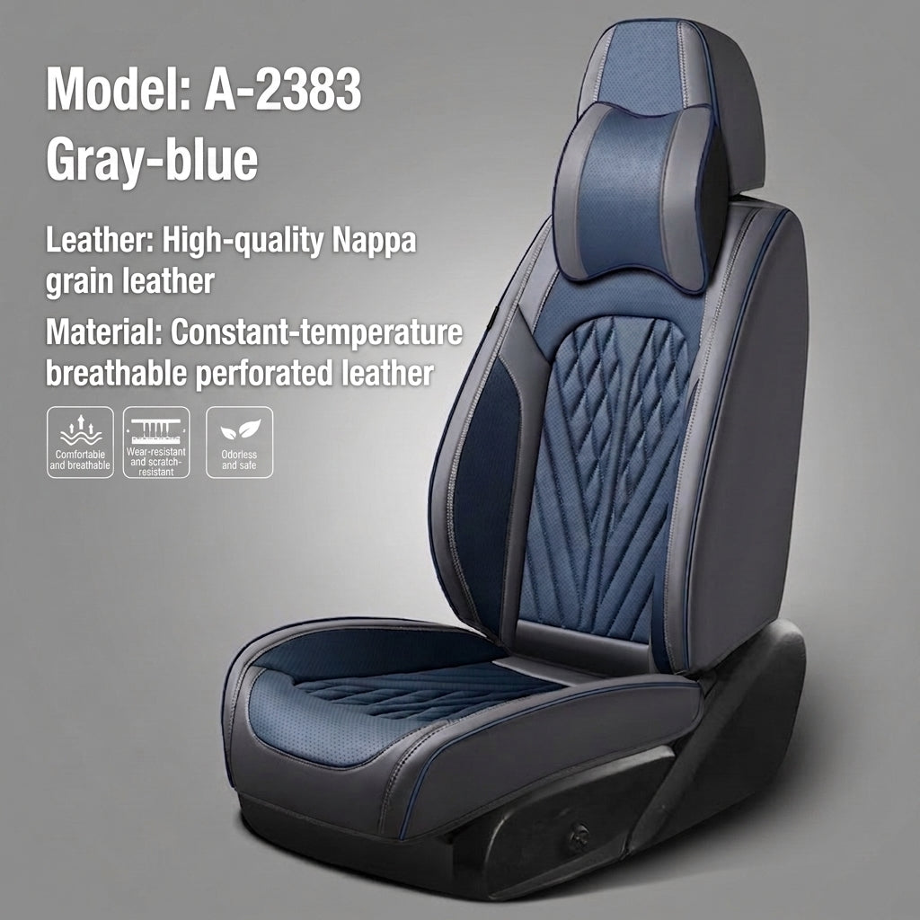 Car seat cushion Nappa leather breathable all-season universal seat cover, full-coverage high-end seat cushion car seat protective cover
