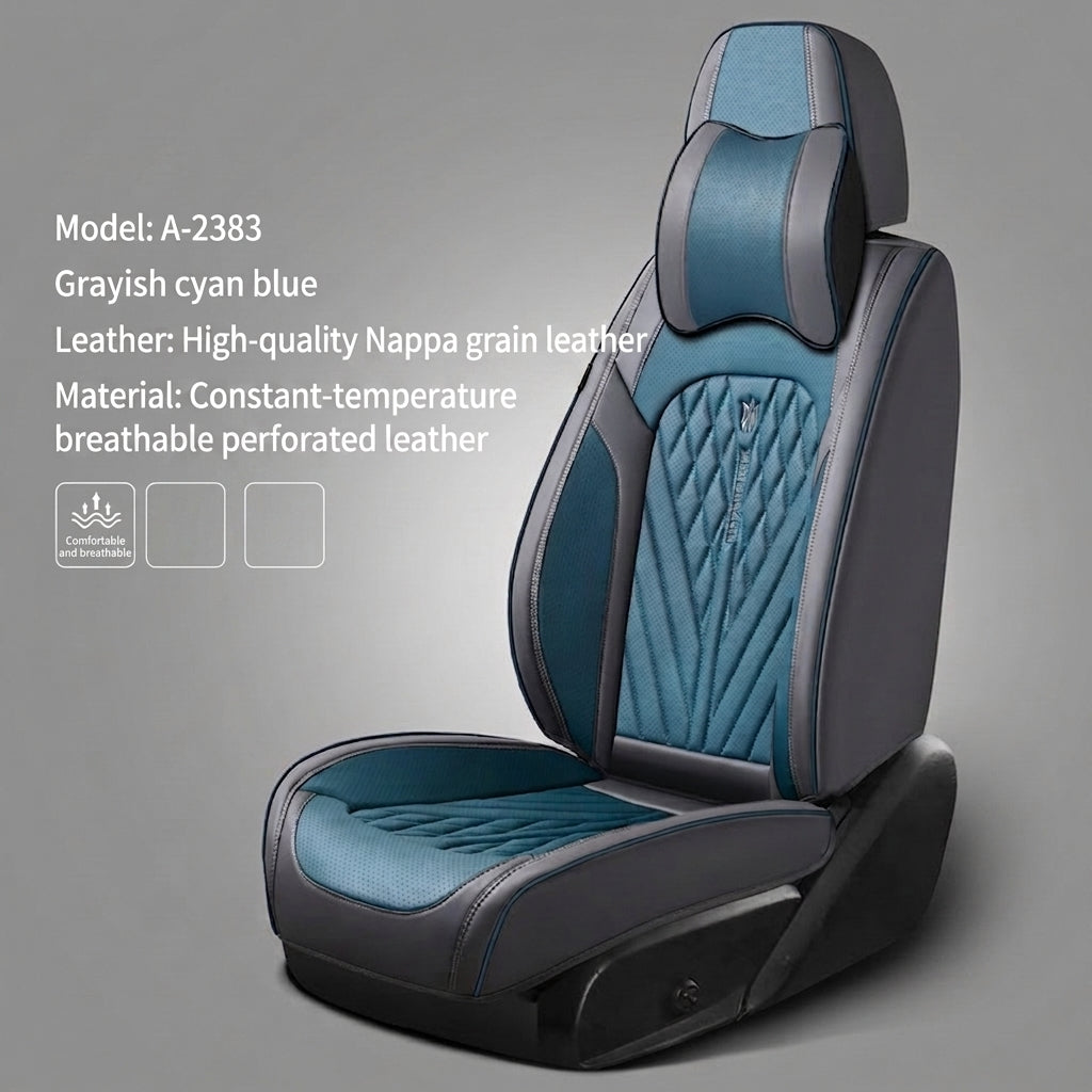 Car seat cushion Nappa leather breathable all-season universal seat cover, full-coverage high-end seat cushion car seat protective cover