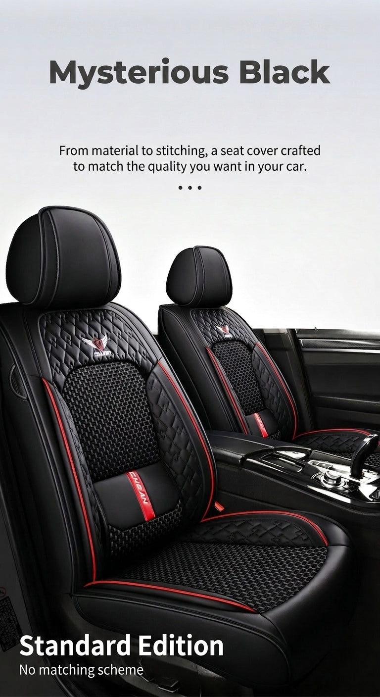 The 2025 new lumbar Napa leather ice silk car seat cushion is suitable for all seasons