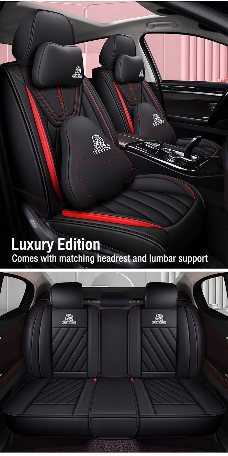 Universal four-season Nappa leather seat cover for car seat cushions, premium feel, anti-dirt, full coverage ventilation, breathable new seat cover