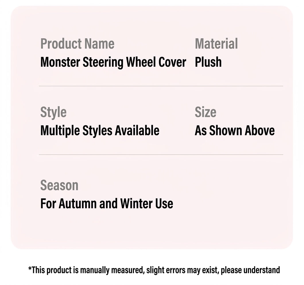 Winter plush steering wheel covers, 2024 new Monster non-slip warm all-season GM heated handlebar covers, women's version