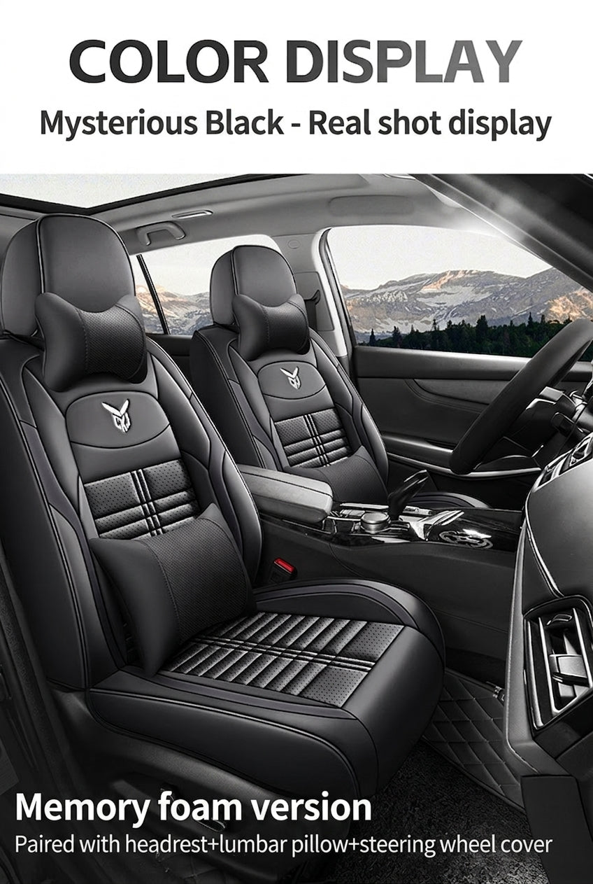 Cross-border car seat cushions with a light luxury, premium feel, all-around car seat cushions, all-season universal, simple, breathable, stain-resistant, and stain-resistant