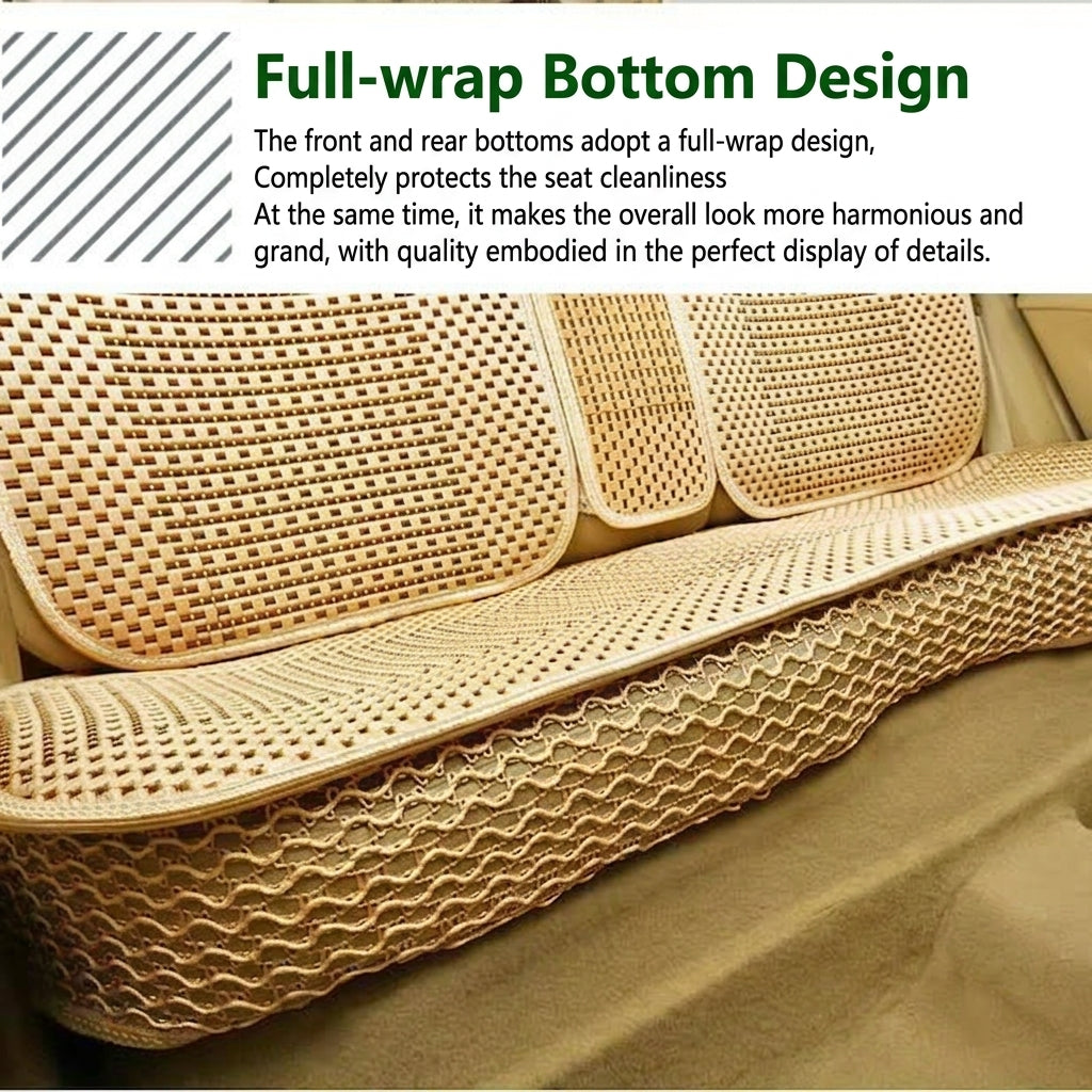 Summer Ice Silk car seat cushion, all-season universal breathable, summer-specific all-encompassing car seat cover, single-seat, five-seater, cross-border design