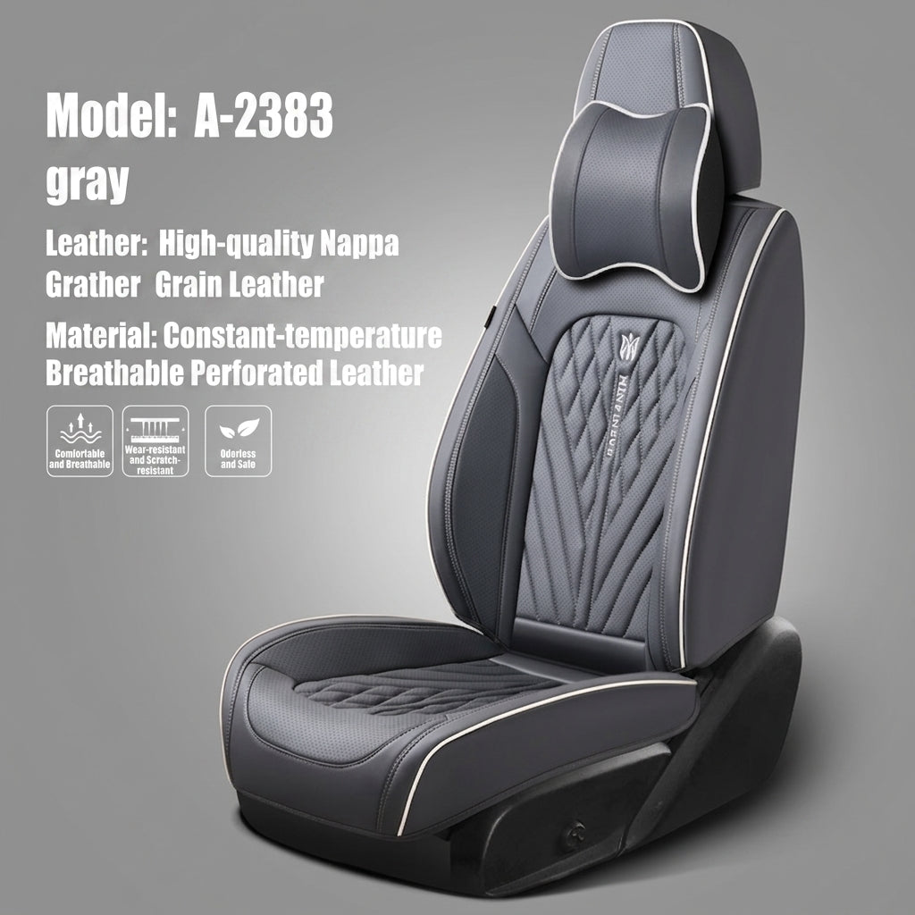 Car seat cushion Nappa leather breathable all-season universal seat cover, full-coverage high-end seat cushion car seat protective cover