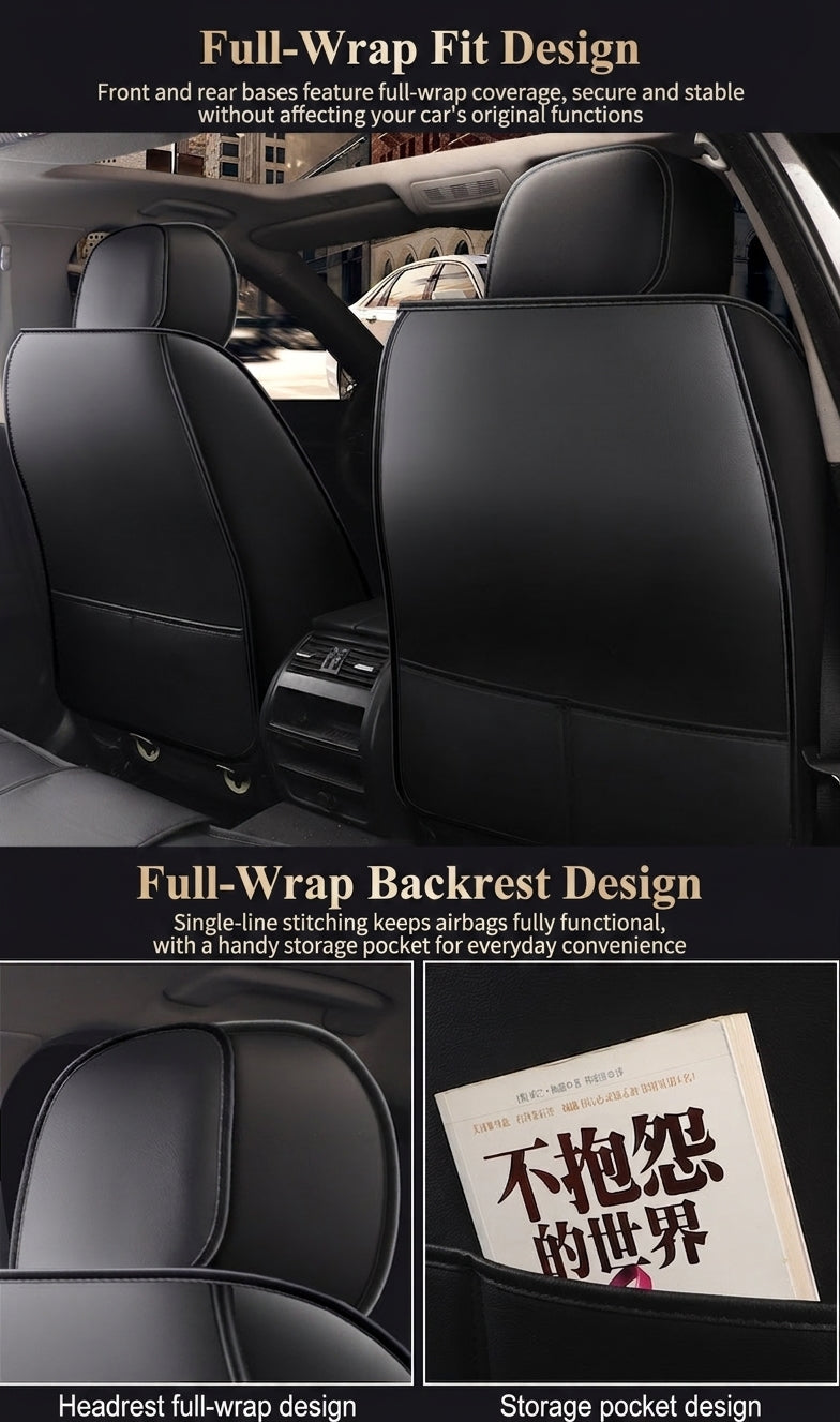 Cross-border new car seat cover, full leather full surrounding, four seasons universal cushion trolley seat cover special manufacturer wholesale