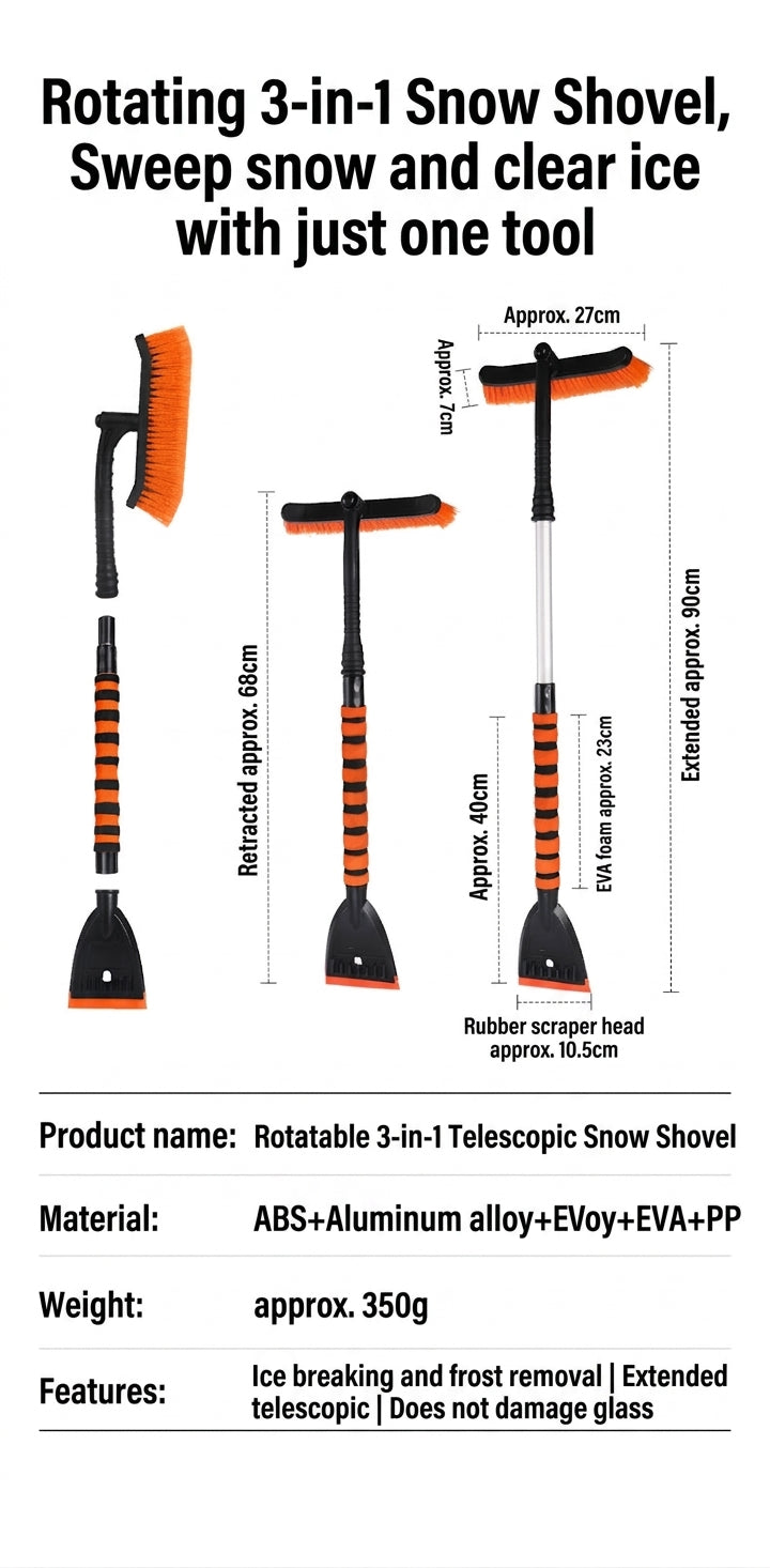 Car Snow Scoop & Ice Scraper Tool