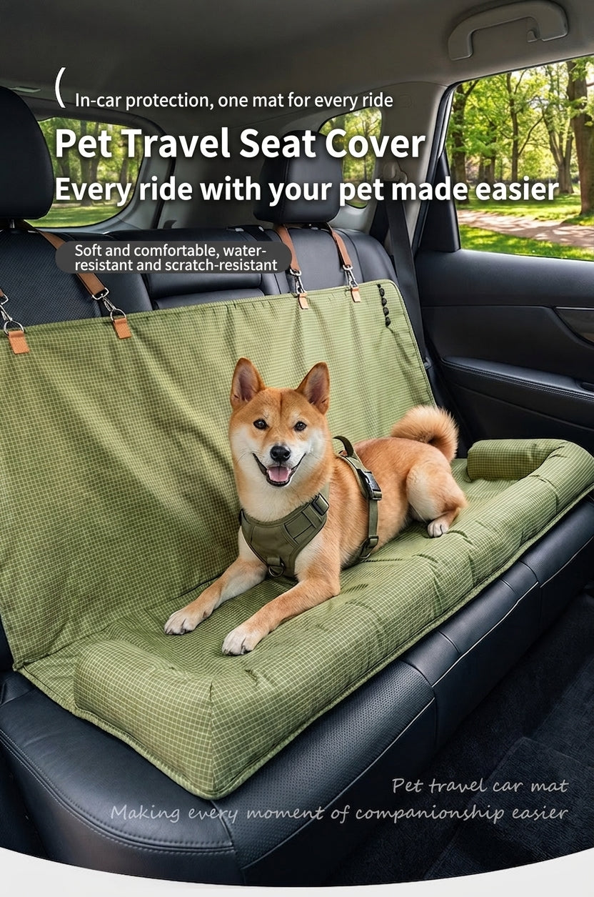 Water-repellent, dirt-resistant, scratch-resistant travel rear car dog bed, convenient for small, medium, and large dog pet supplies dog bed