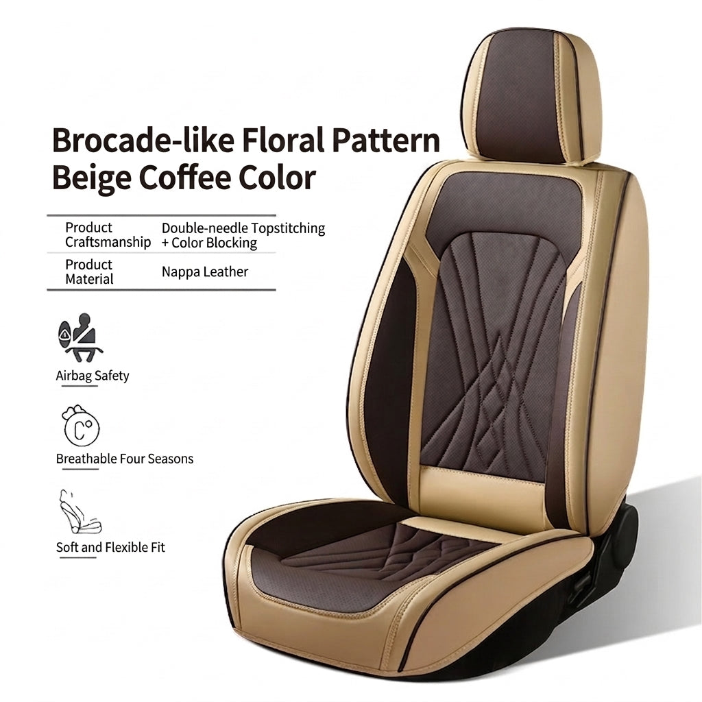 The new Napa leather car cushion is high-end, all-season breathable, perforated, full leather, and fully surrounded seat cover, directly supplied by the manufacturer