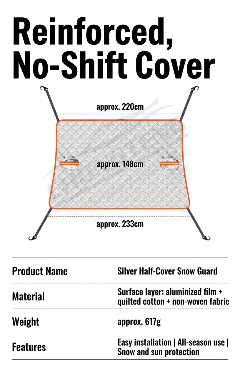 Car Snow Cover Half Hood Windshield Protector