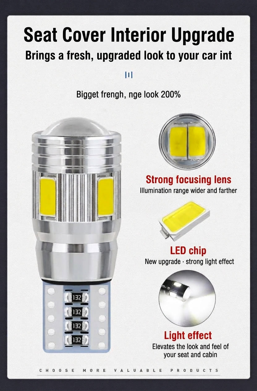 Car LED T10 5730 5630 6SMD Decoding Indicator Indicator Light W5W License Plate Light Reading Light