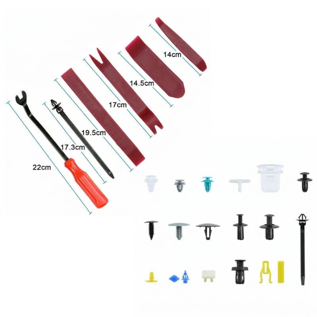 Car Buckle Assortment Set - 17 Types Universal