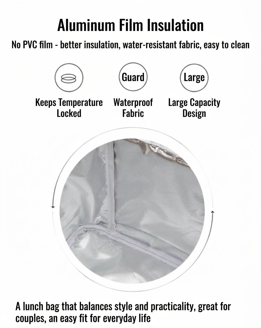 Insulated Lunch Bag, Waterproof Oxford Cloth