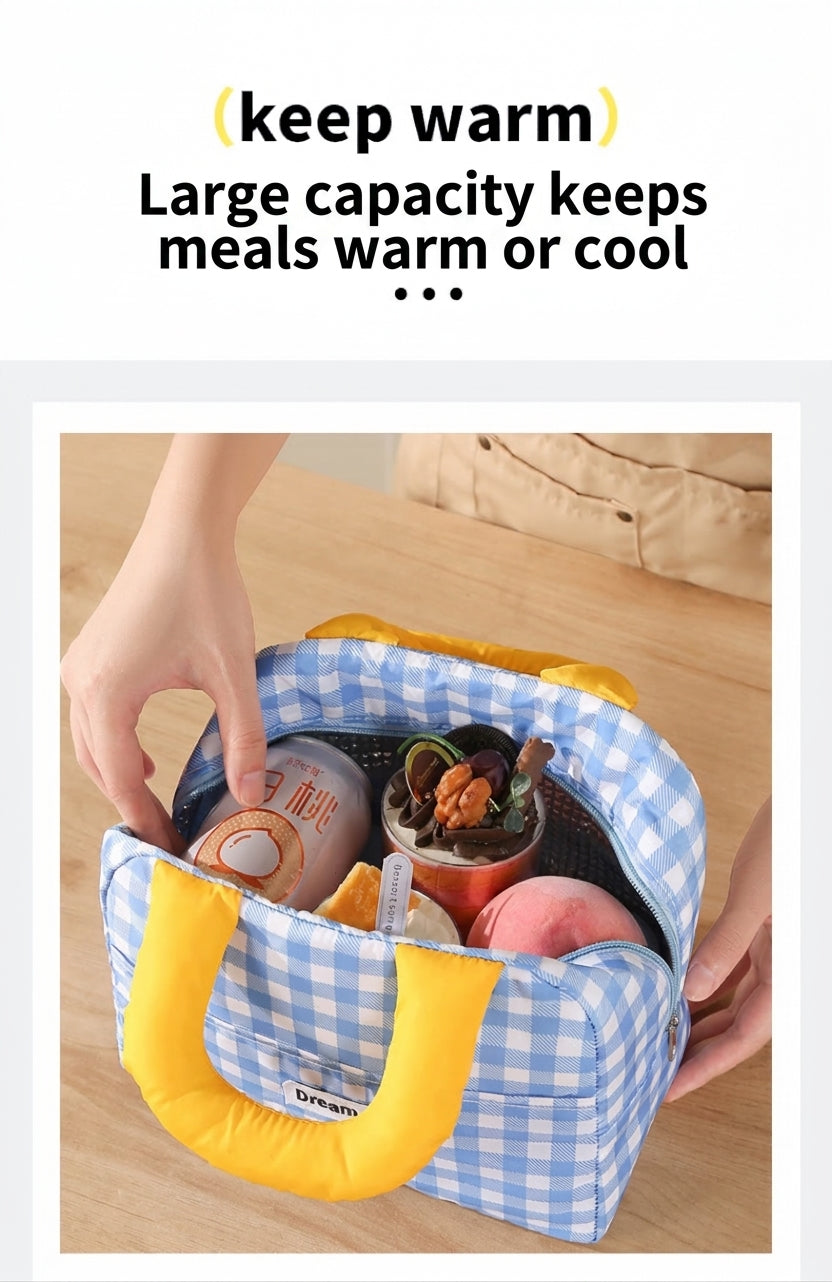 Insulated Lunch Box Bag, Portable Large Capacity