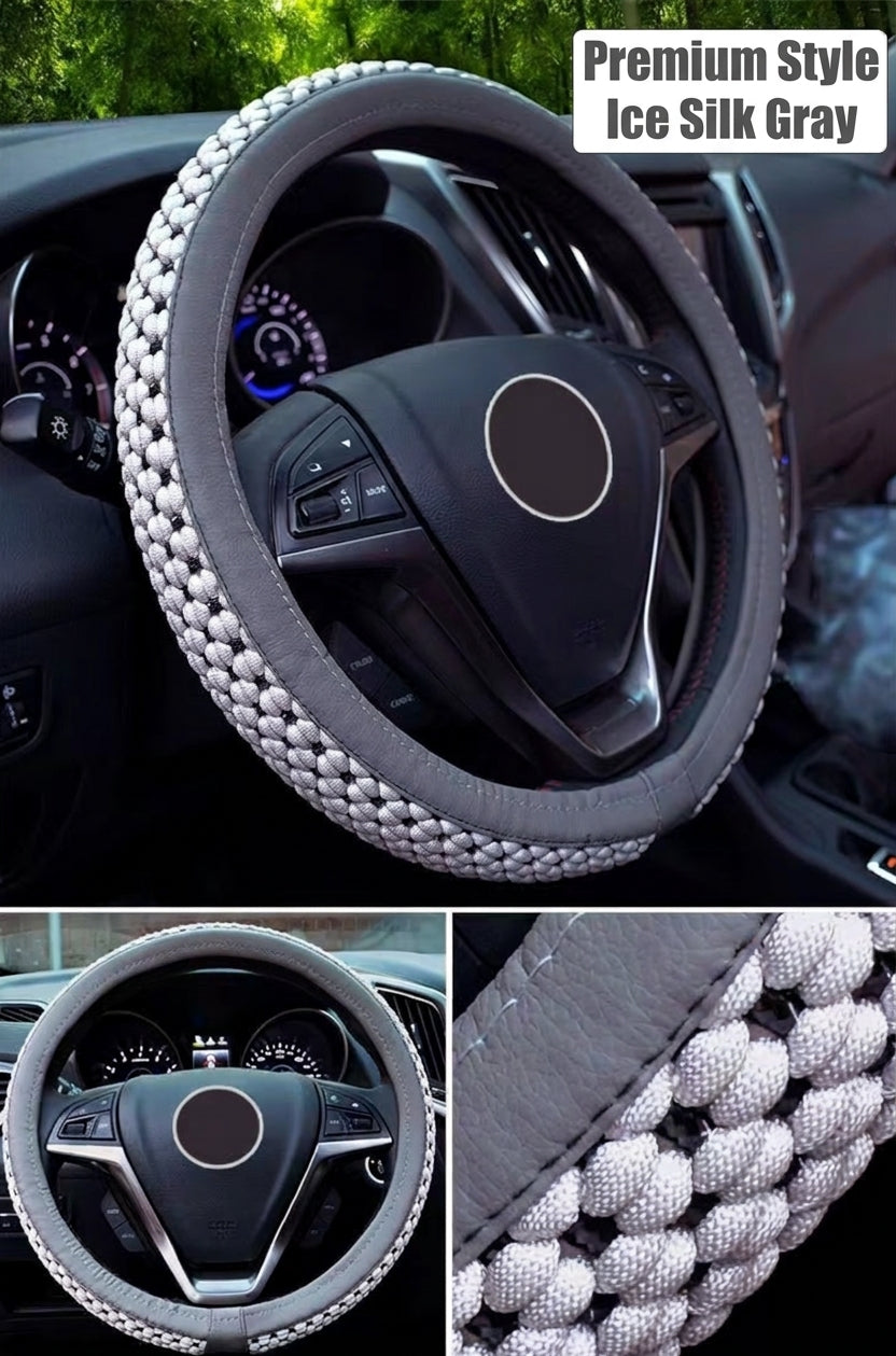 Steering Wheel Cover, Ice Silk, Universal Fit