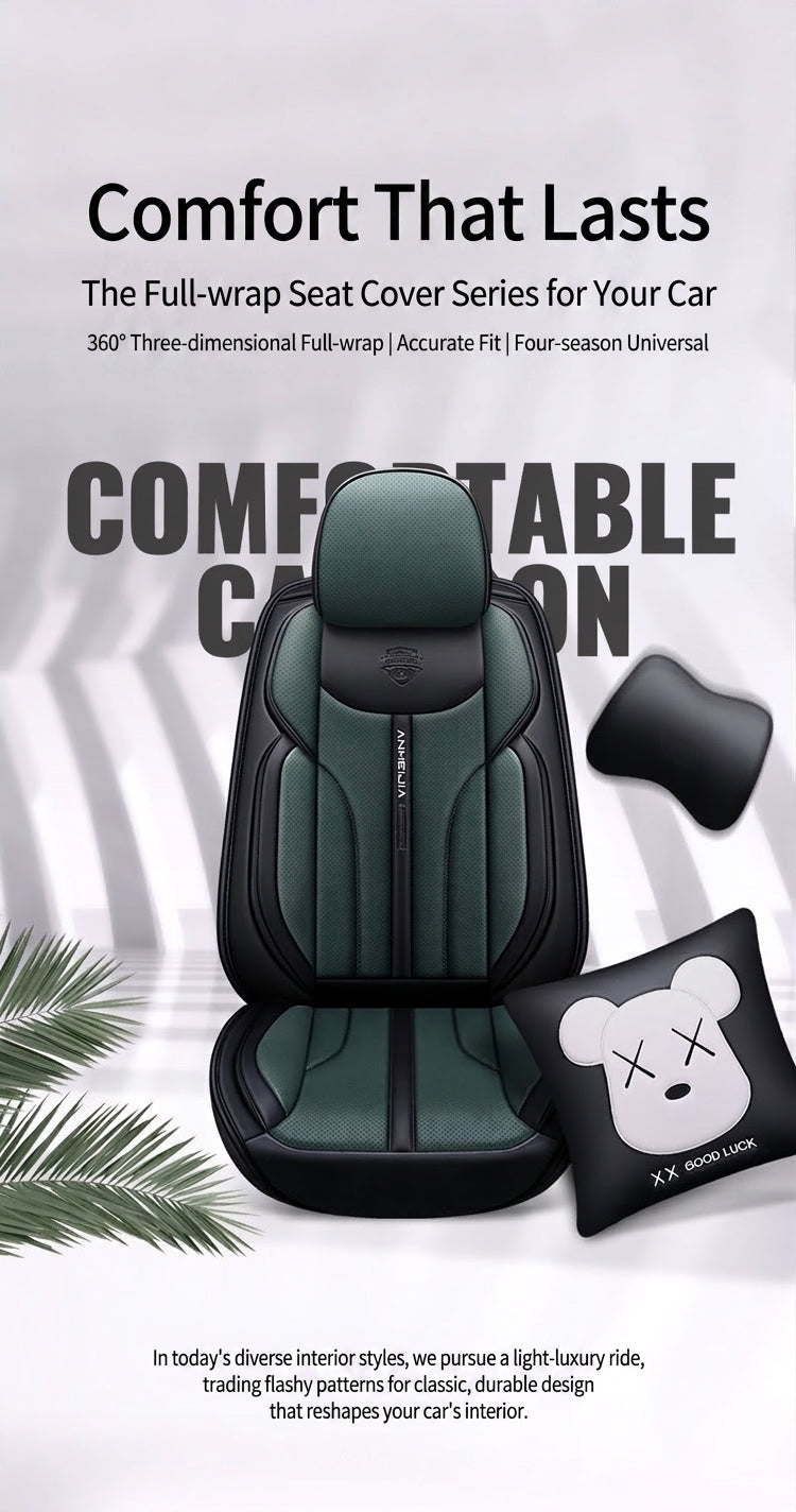The new car seat cushion fully surrounds full pictorial cartoon cute four-season universal five-seat seat cover, directly supplied and shipped from the manufacturer