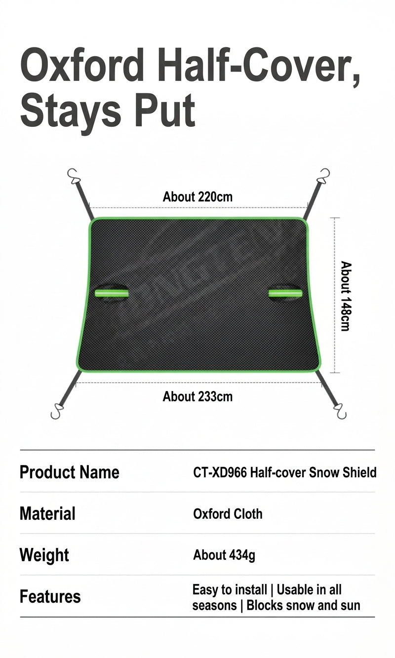 Car Snow Cover Half Hood Windshield Frost Guard
