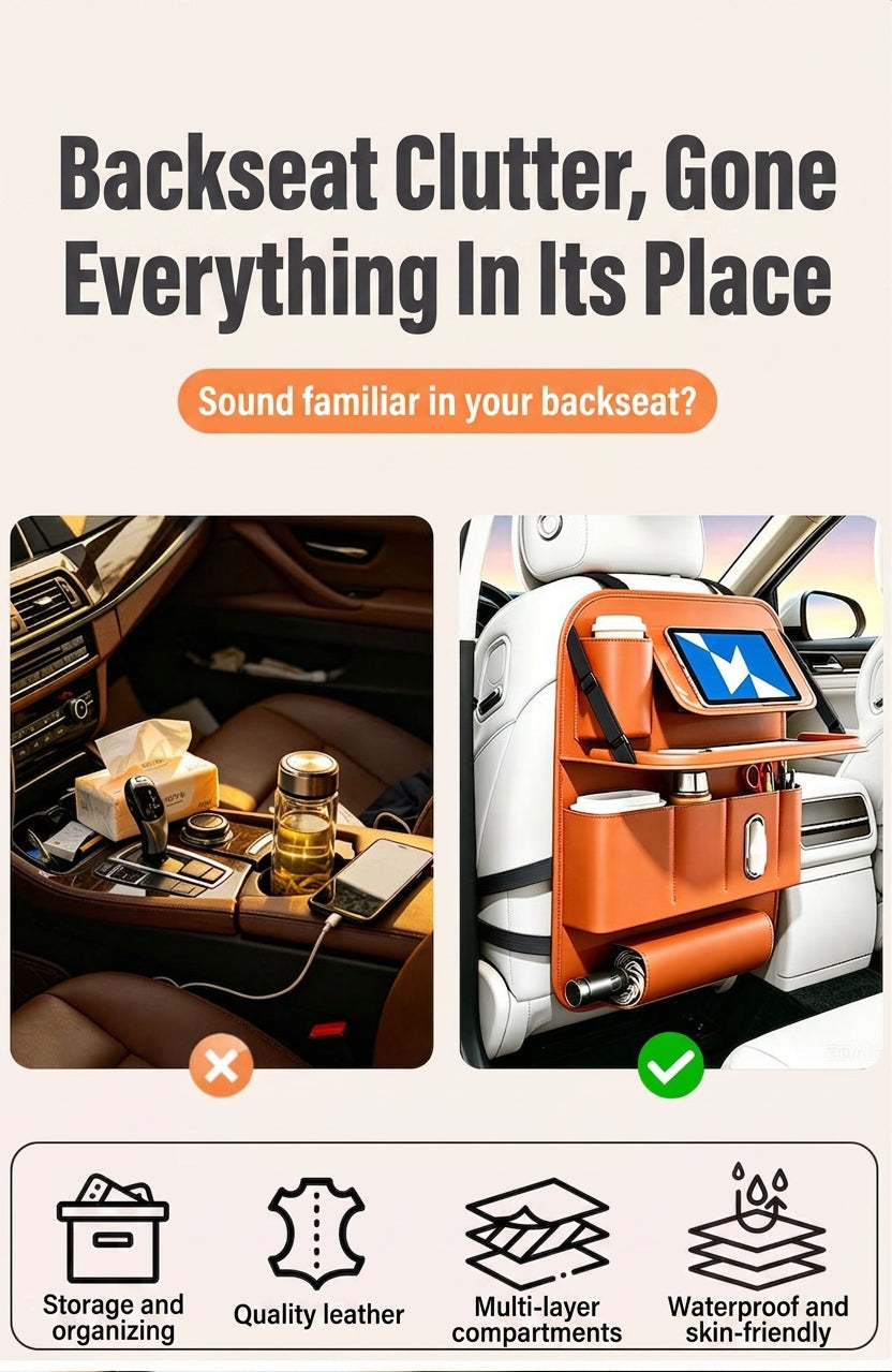 Car seat back storage bag, car hanging bag, small tabletop board seat, rear seat rear seat storage box, storage bag