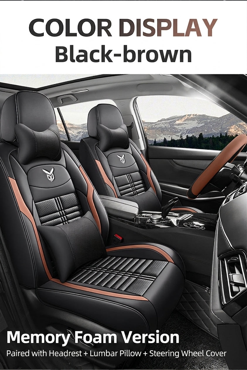 Cross-border car seat cushions with a light luxury, premium feel, all-around car seat cushions, all-season universal, simple, breathable, stain-resistant, and stain-resistant
