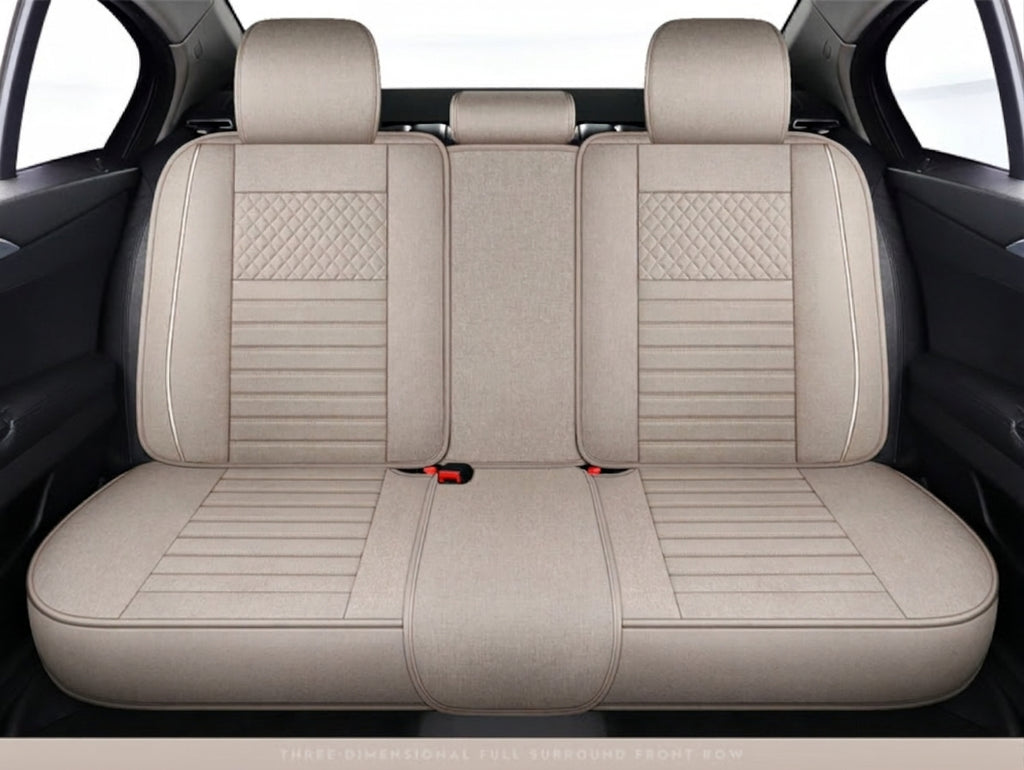 All-season universal full-coverage car seat covers, full-coverage spring and winter linen fabric art car covers, seat covers, and car cushion covers