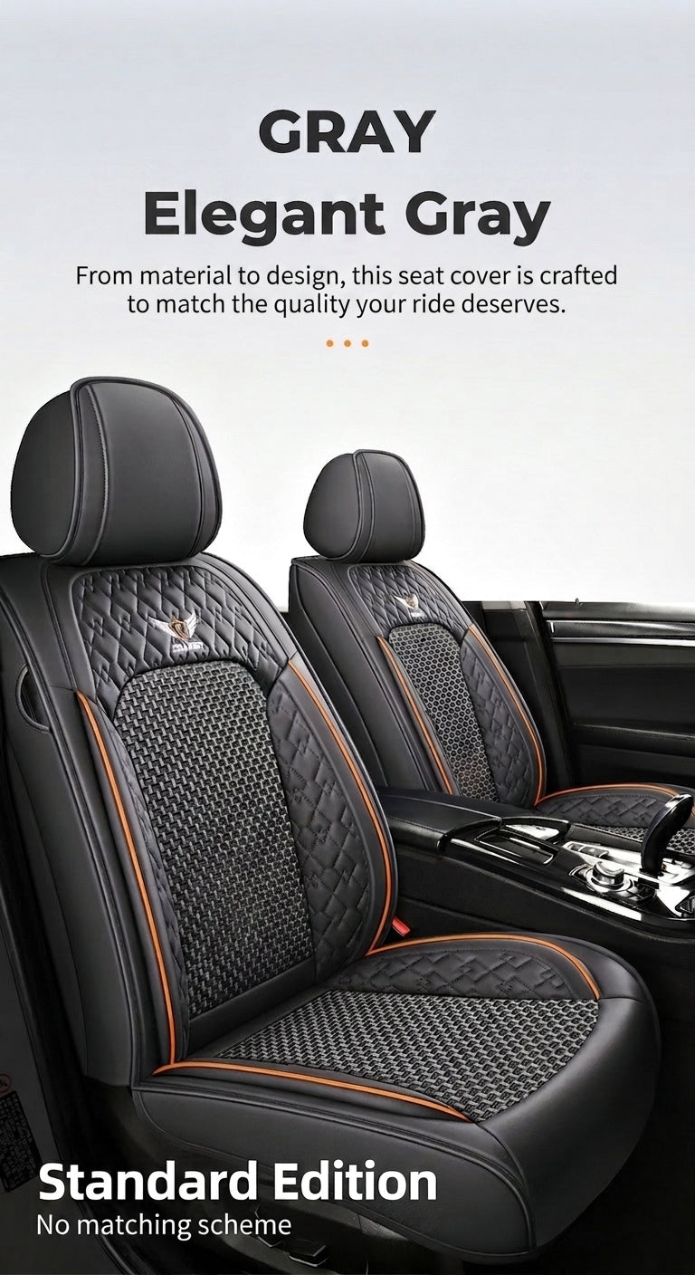 The 2025 new lumbar Napa leather ice silk car seat cushion is suitable for all seasons