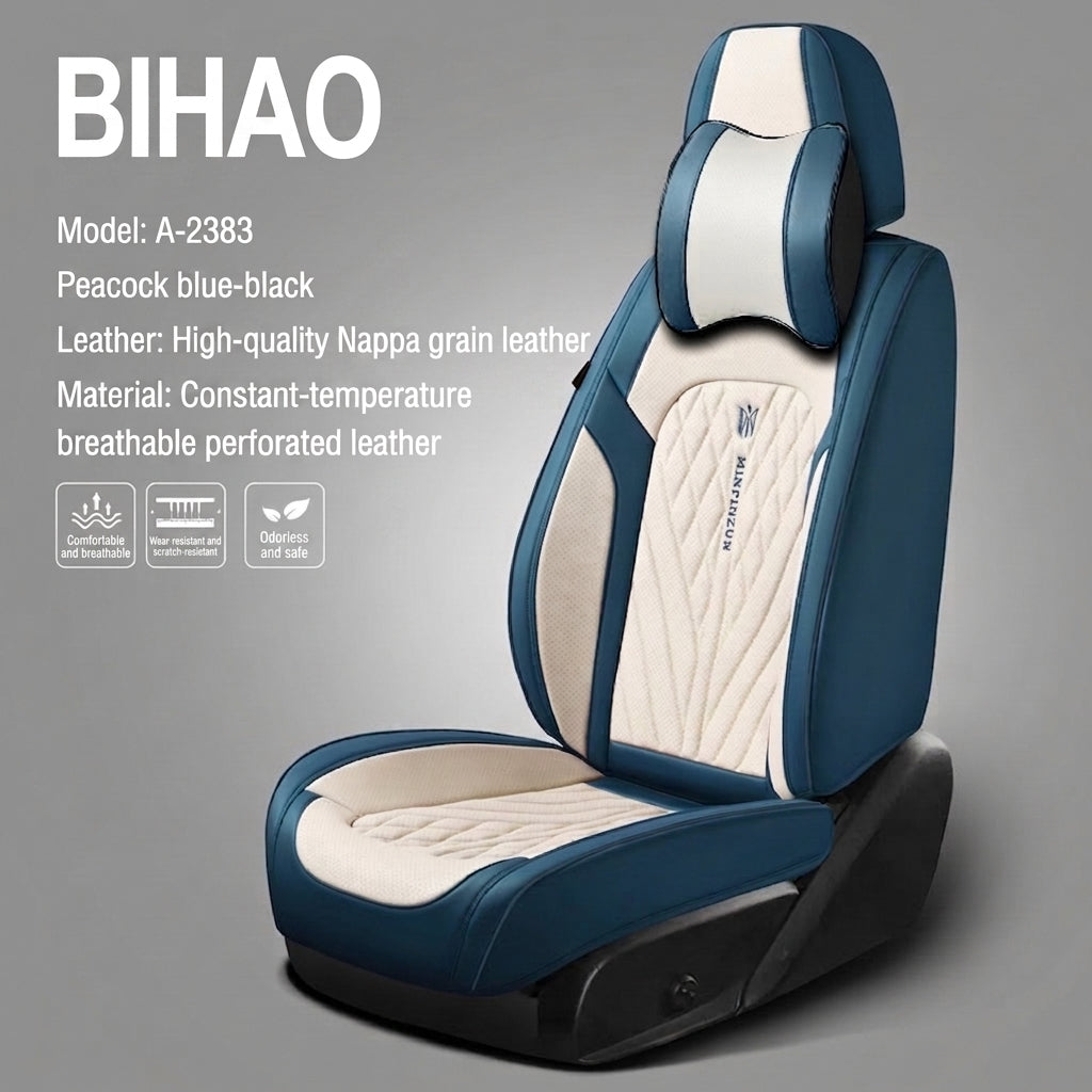 Car seat cushion Nappa leather breathable all-season universal seat cover, full-coverage high-end seat cushion car seat protective cover