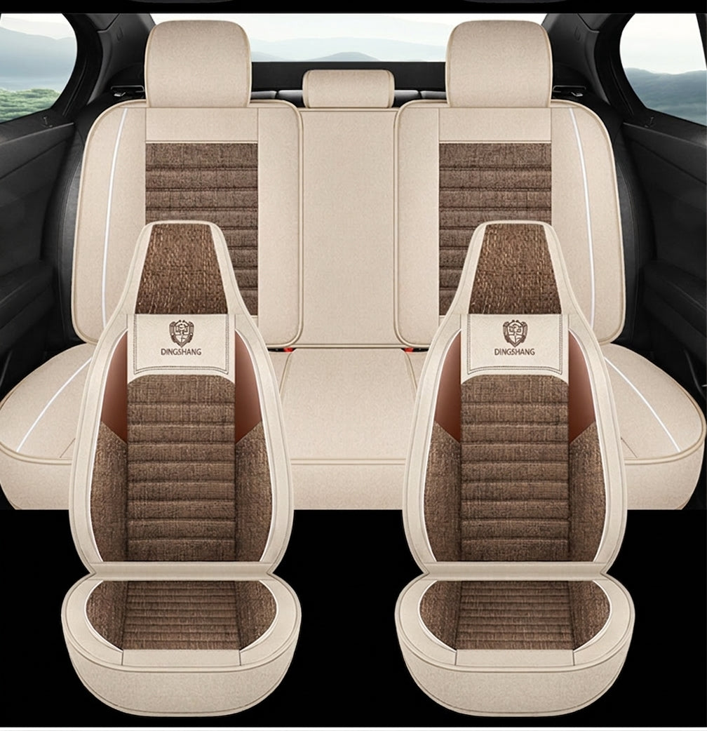 25 years new linen split head car seat cushion four seasons universal seat cover original piece drop shipping cross-border wholesale