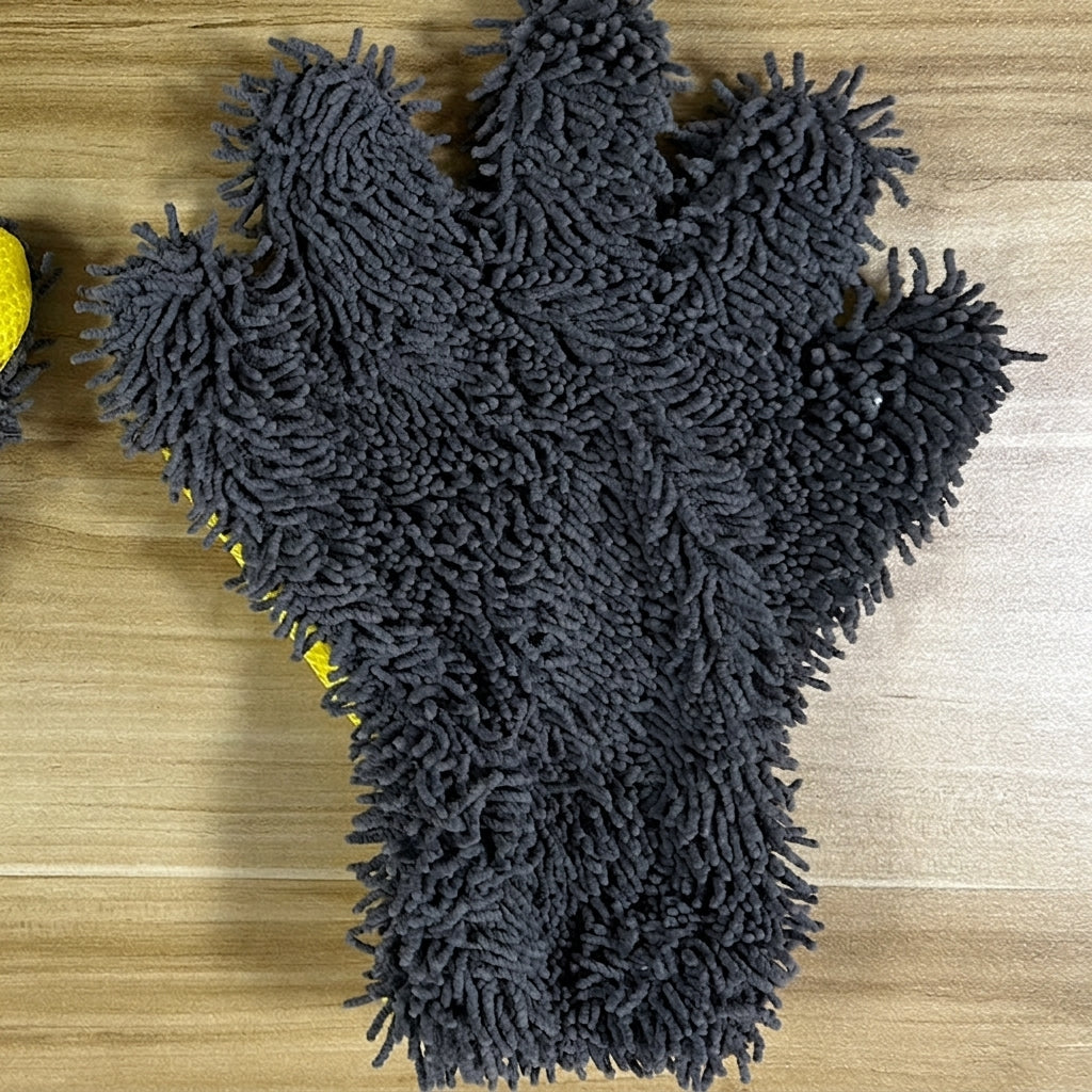 Fride Rich Velvet Thickened Car Wash Gloves Housekeeping Cleaning Gloves Sandwich Mesh Hole Wipe Gloves