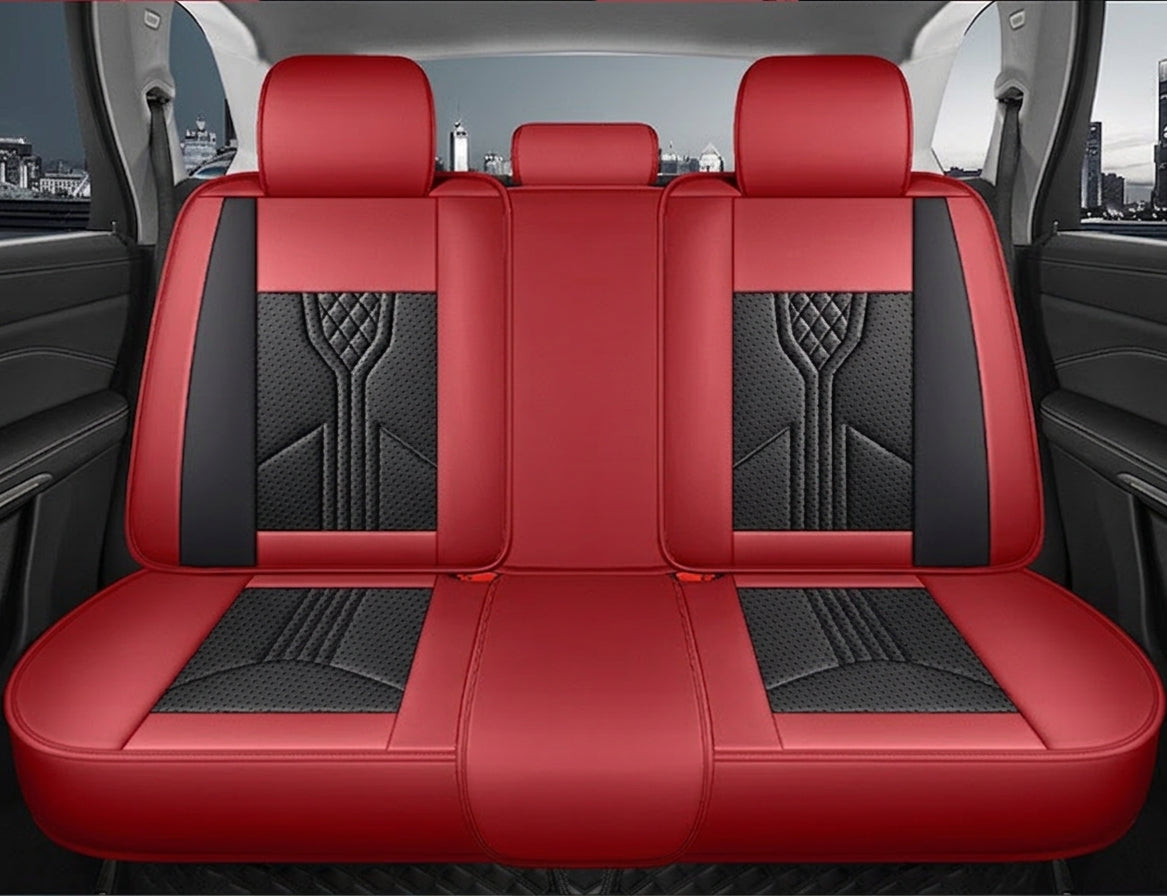 3D Nappa leather car full-coverage integrated headrest cover, all-season universal sports seat cover, leather seat cushion manufacturer wholesale