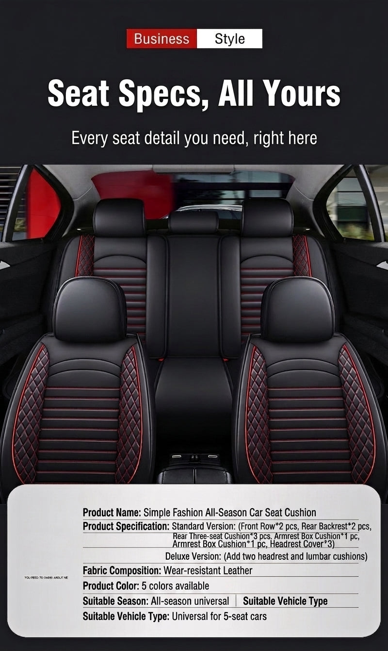 New all-season universal cartoon car seat cushion wholesale, premium feel, full leather, full coverage for small passenger car seat cushions