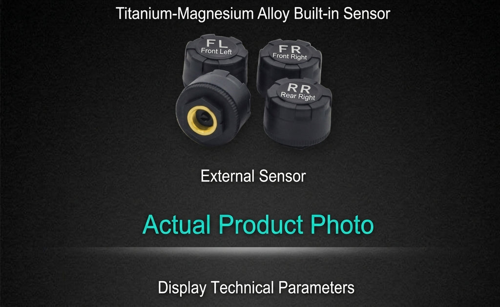 Tire Pressure Monitor TPMS Tire Pressure Monitor Tire Monitoring Tire Pressure Detector Built-in External Car Tire Pressure Car