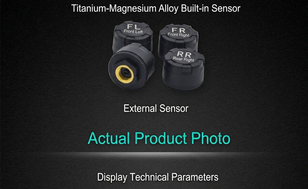 Tire Pressure Monitor TPMS Tire Pressure Monitor Tire Monitoring Tire Pressure Detector Built-in External Car Tire Pressure Car