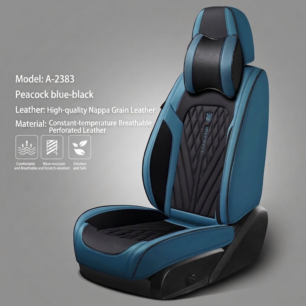 Car seat cushion Nappa leather breathable all-season universal seat cover, full-coverage high-end seat cushion car seat protective cover