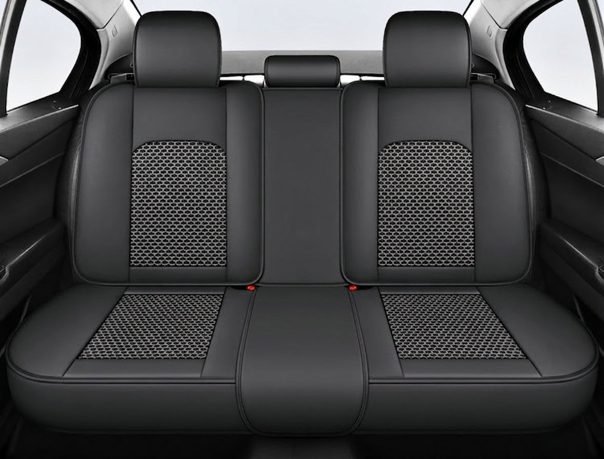 The 2025 new lumbar Napa leather ice silk car seat cushion is suitable for all seasons