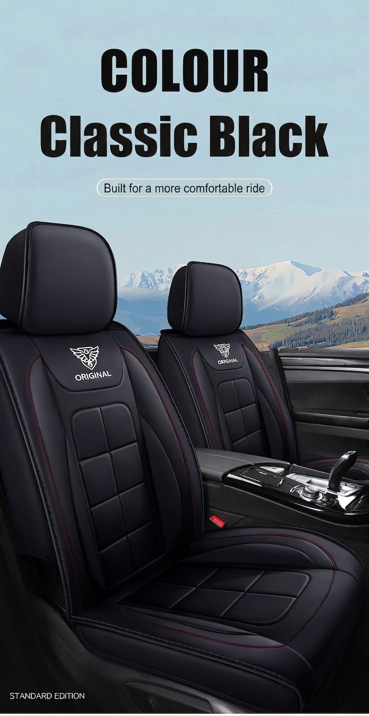 The five-seater car seat cushion is fully surrounded by the all-season universal leather seat cover, which is wear-resistant, dirt-resistant and breathable