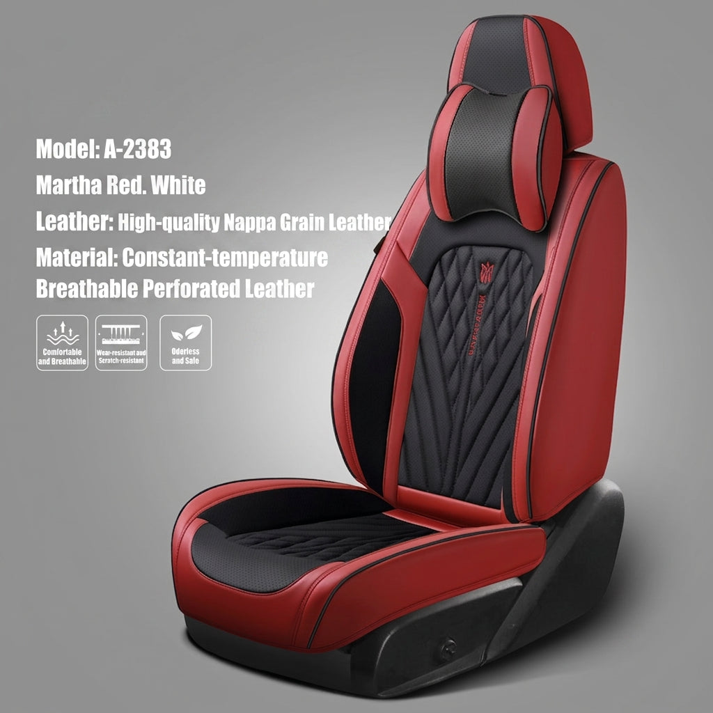 Car seat cushion Nappa leather breathable all-season universal seat cover, full-coverage high-end seat cushion car seat protective cover