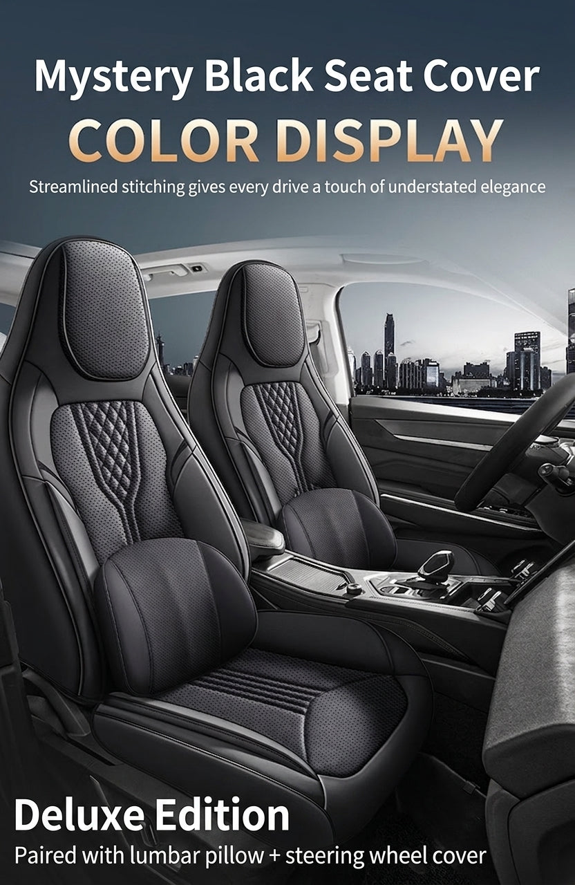 3D Nappa leather car full-coverage integrated headrest cover, all-season universal sports seat cover, leather seat cushion manufacturer wholesale