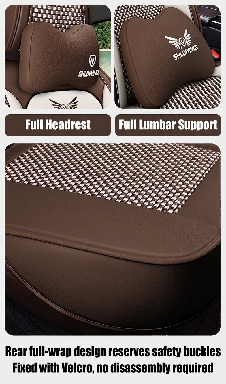 Full-coverage car seat covers for Napa leather car seat cushions, five-seat universal Ice Silk car seat cushions, all-season universal model wholesale