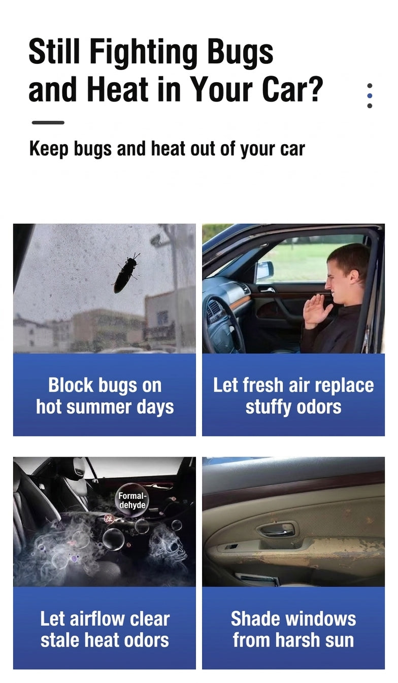 Car Window Sunshade & Mosquito Screen