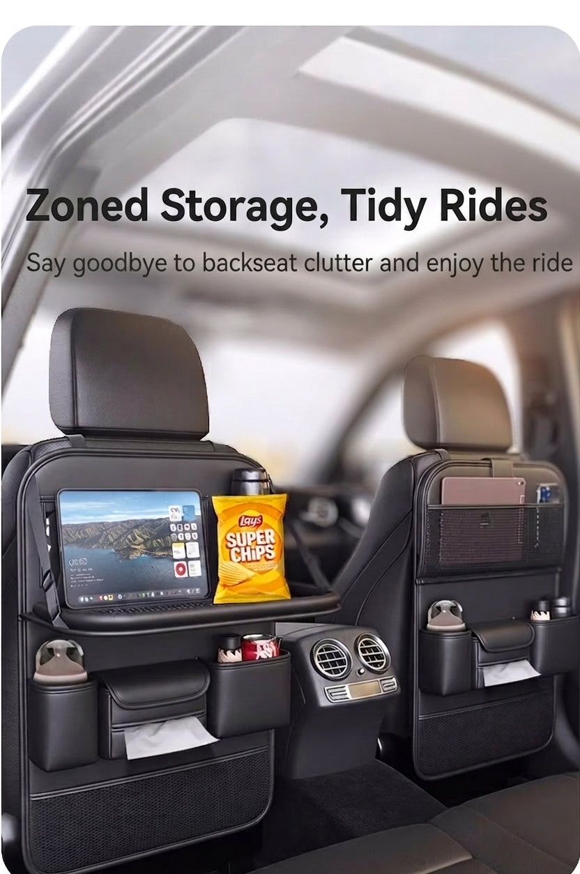 Car seatback storage bag, hanging bag, car front seat, rear seat shelf, small table, and in-car artifact