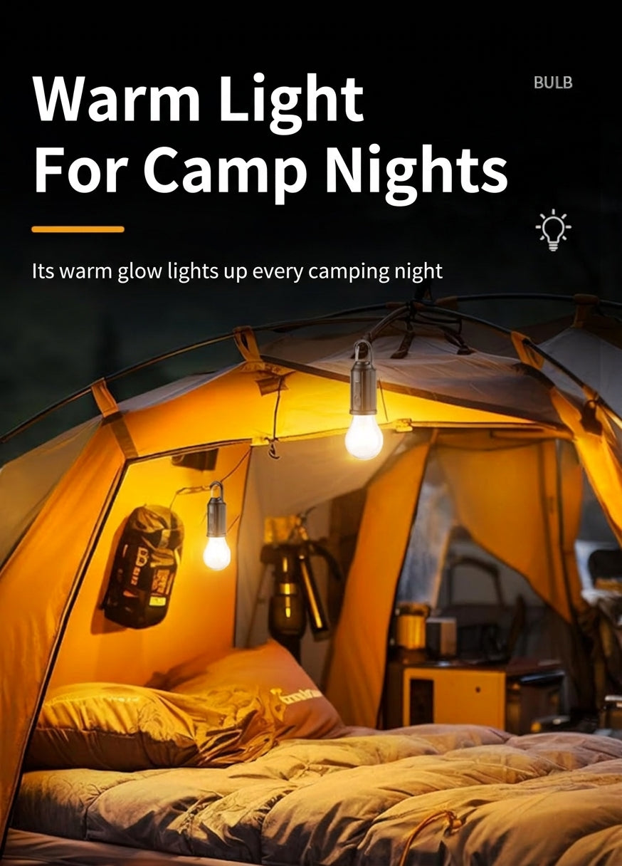 LED Camping Tent Light with Solar & USB Charging