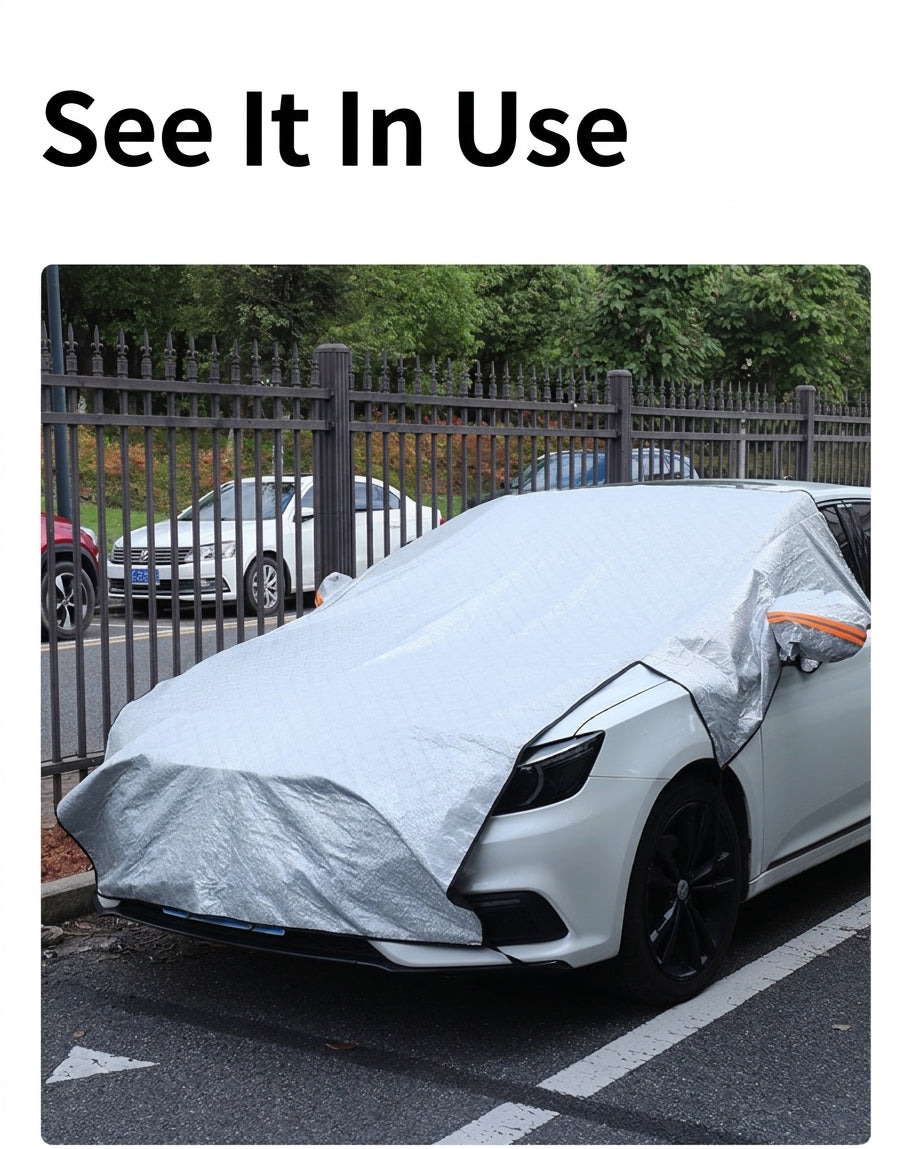 Car Hood & Windshield Snow Cover - Front Half