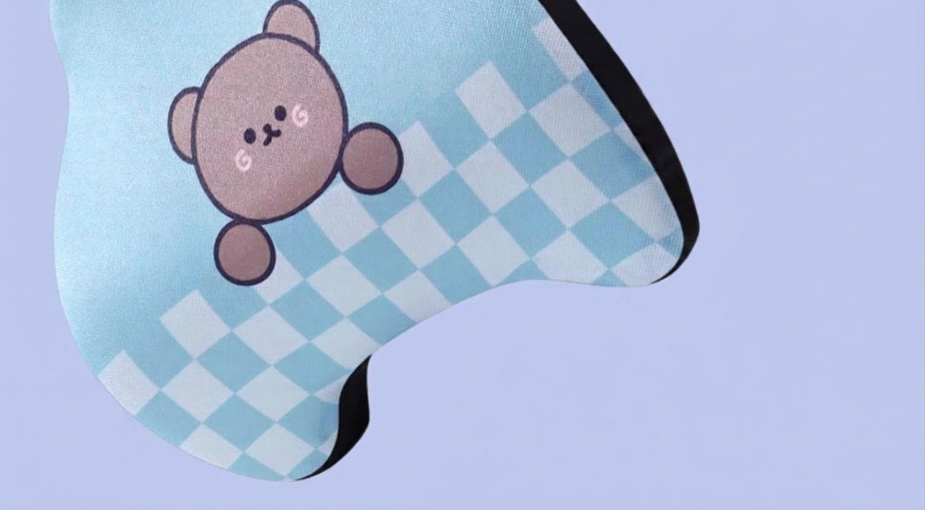 Yiju car cartoon headrest, neck pillow, memory foam, car cushion, car seat, neck and neck pillow, bear headrest