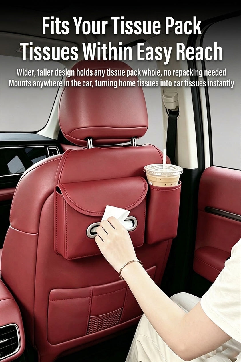 Multifunctional storage bag for car seats, tissue boxes, car storage bags, hanging bags, water cup holders in the car