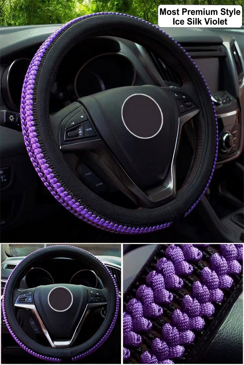 Steering Wheel Cover, Ice Silk, Universal Fit