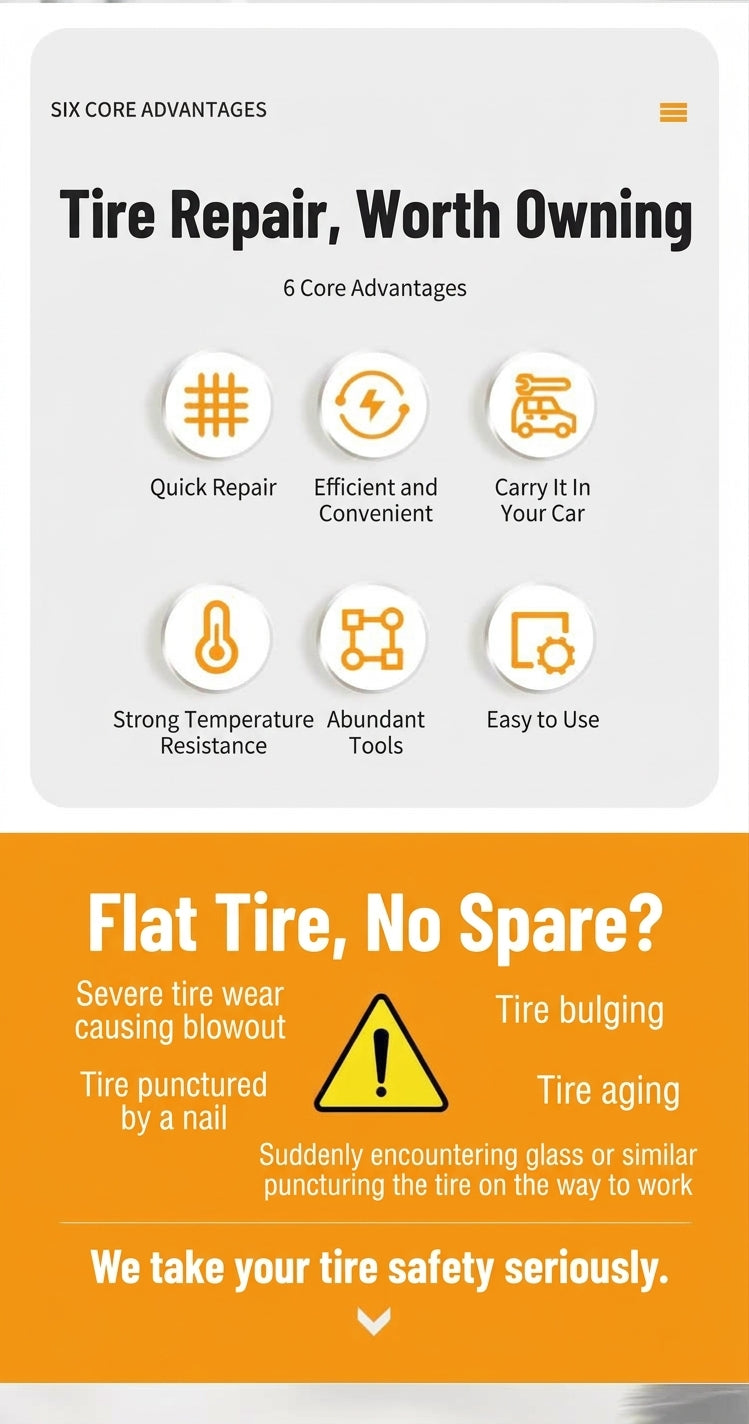 Tire Repair Tool Set - Universal Fit