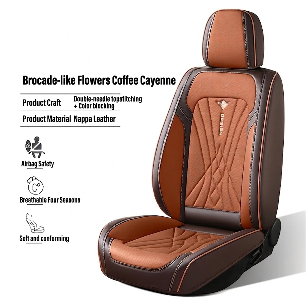 The new Napa leather car cushion is high-end, all-season breathable, perforated, full leather, and fully surrounded seat cover, directly supplied by the manufacturer