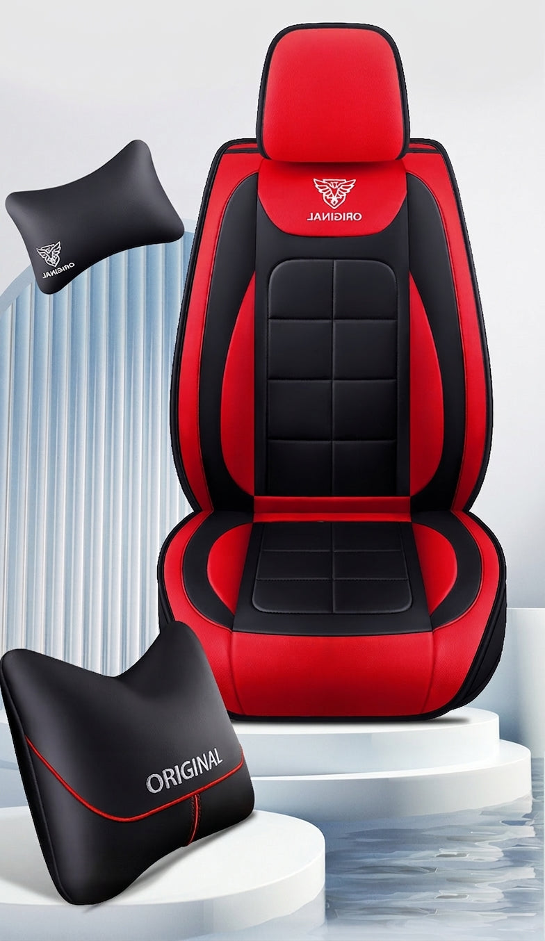 The five-seater car seat cushion is fully surrounded by the all-season universal leather seat cover, which is wear-resistant, dirt-resistant and breathable