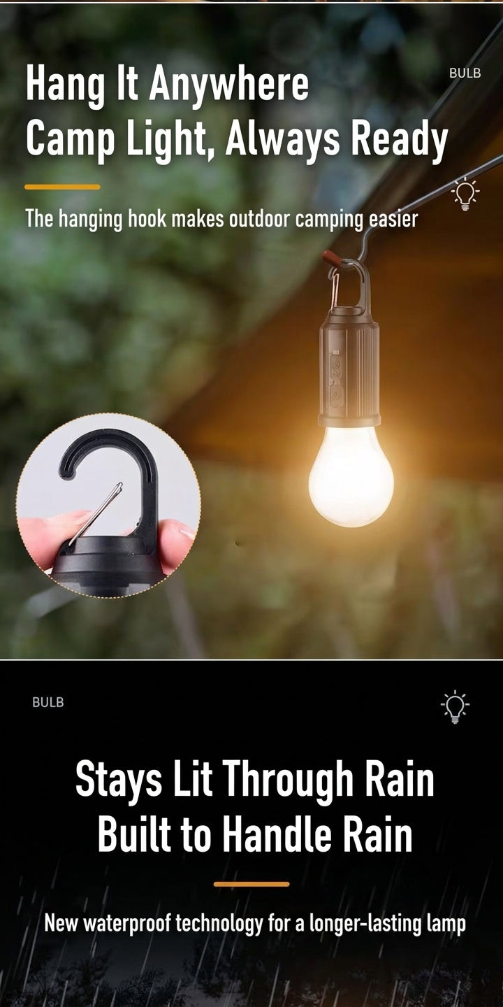 Camping & Outdoor Ambient Lamp with Solar Charging