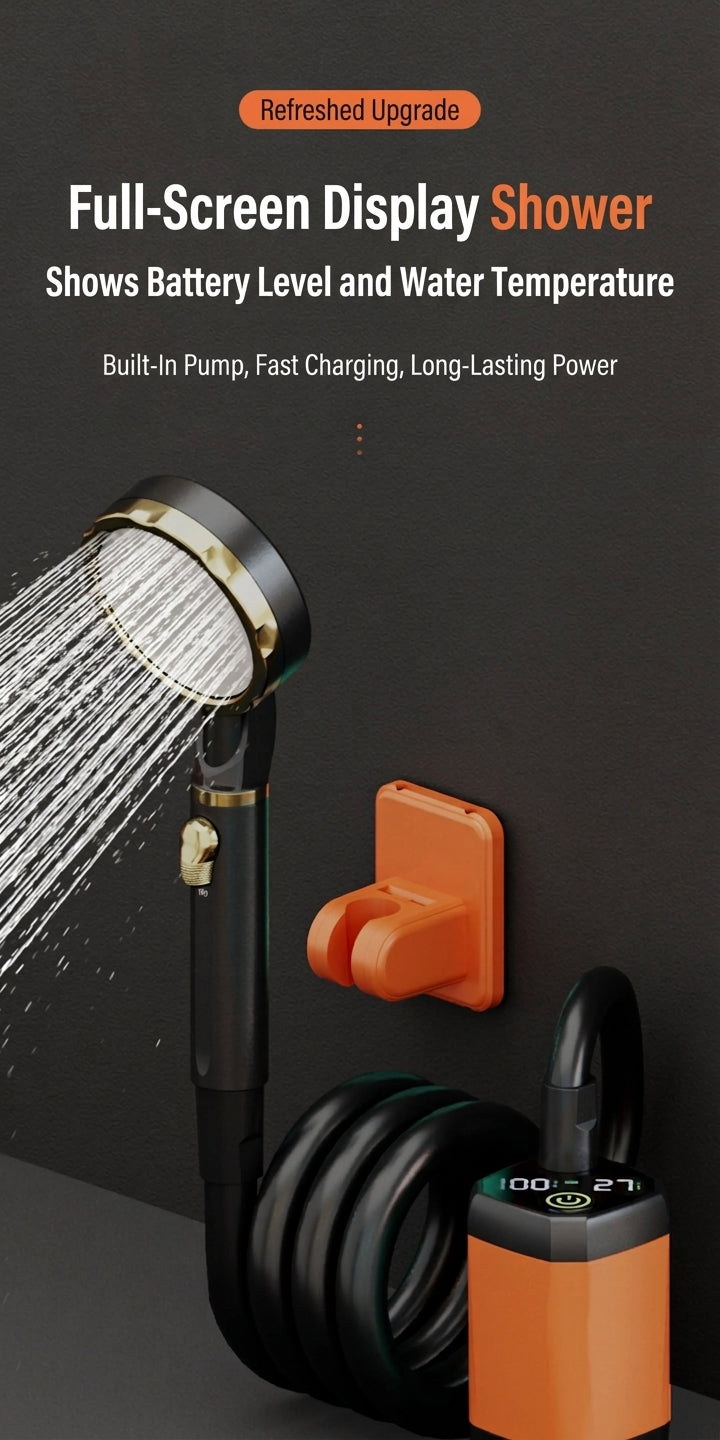 Portable Shower - Rechargeable Battery Powered